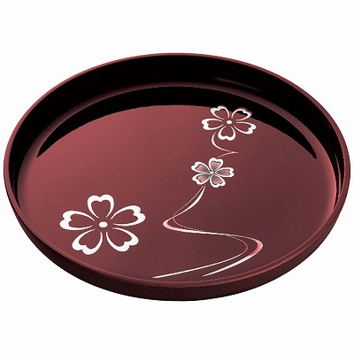 【貴重品！】輪島塗 稲忠　丸盆　輪島塗お盆　蒔絵　お祝い　茶道具　伝統工芸品 輪島塗 本堅地 日の丸盆 お盆 丸盆 漆塗り 工芸品 伝統工芸 稲忠