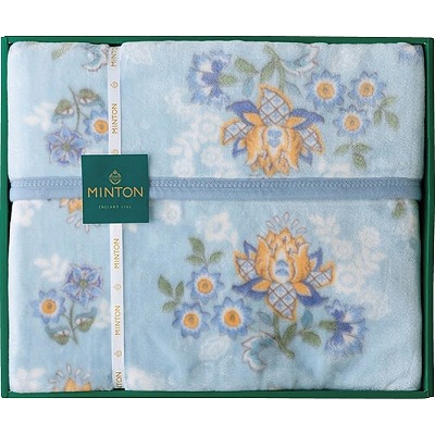 楽天市場】ミントン MINTON ポリエステル毛布2P ブルー ピンク
