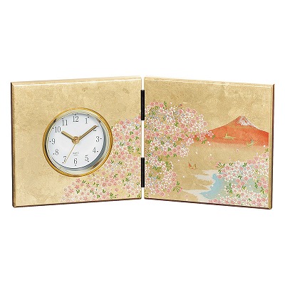 送料無料 送料込 加賀箔 屏風時計 華富士 16838 内祝い お返し 出産内祝い 結婚内祝い 香典返し 粗供養 お彼岸 お供え 御供 快気祝い 快気内祝
