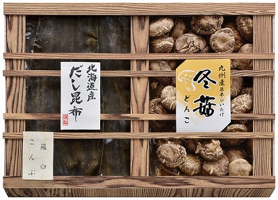 九州産原木どんこ椎茸・北海道産羅臼昆布詰合せ 木箱入 MSR-100S ギフトセット 内祝い 出産内祝い 結婚内祝い 御祝 内祝 法要 お中元 入学 香典返し 粗供養 お彼岸 お供え 快気祝い 快気内祝い