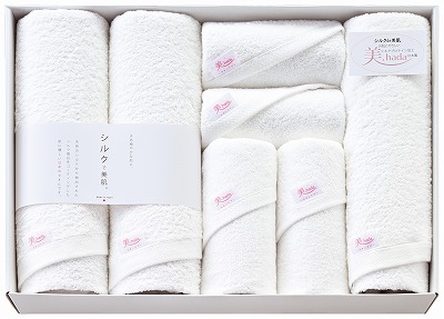 送料無料 送料込 美. hada シルクプロテインタオルセット BS-15000 内祝い お返し 出産内祝い 結婚内祝い 香典返し 粗供養 お彼岸 お供え 御供 快気祝い 快気内祝
