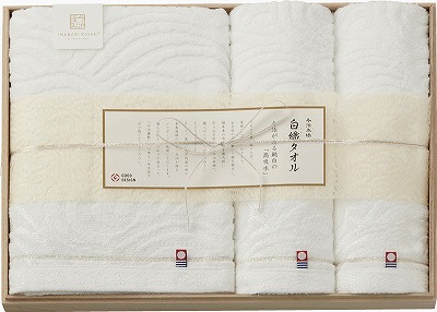 送料無料 送料込 今治謹製 白織タオル バスタオル＆フェイスタオル2P(木箱入) SR23050 内祝い お返し ギフトセット 出産内祝い 結婚内祝い 御祝 お彼岸 お供え 御供 お中元 入学 香典返し 粗供養 快気祝い 快気内祝い