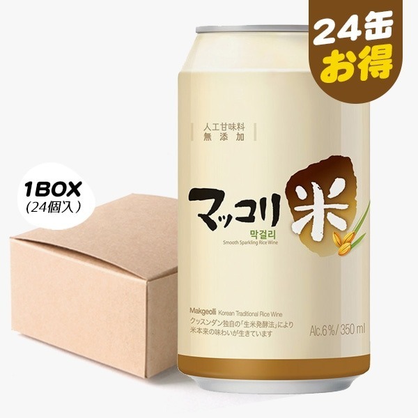 [麹醇堂] 米マッコリ /1BOX(355ml×24缶) Alc.6％ 伝統酒 韓国お酒 まっこり BSJ 小麦麹マッコリ まとめてお得