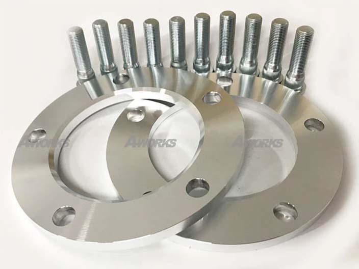 ランクル200系用 5/150 10mmスペーサー(2枚)とロングハブボルト M14xP1.5(10本)のセットSBLC-P115｜Ａ・ＷＯＲＫＳ