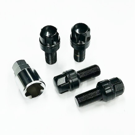 KYOEI ロックボルト 14R球面座 M14xP1.5 首下28mm ブラック タスキー フローティングカラータイプ TF680B-28