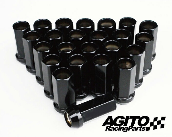 楽天市場】【20本入】AGITO 非貫通 レーシングナット L43 １７ＨＥＸ Ｍ１２ｘＰ１．５ テーパー座全長43mm クロモリ 日本製 :  Ａ・ＷＯＲＫＳ