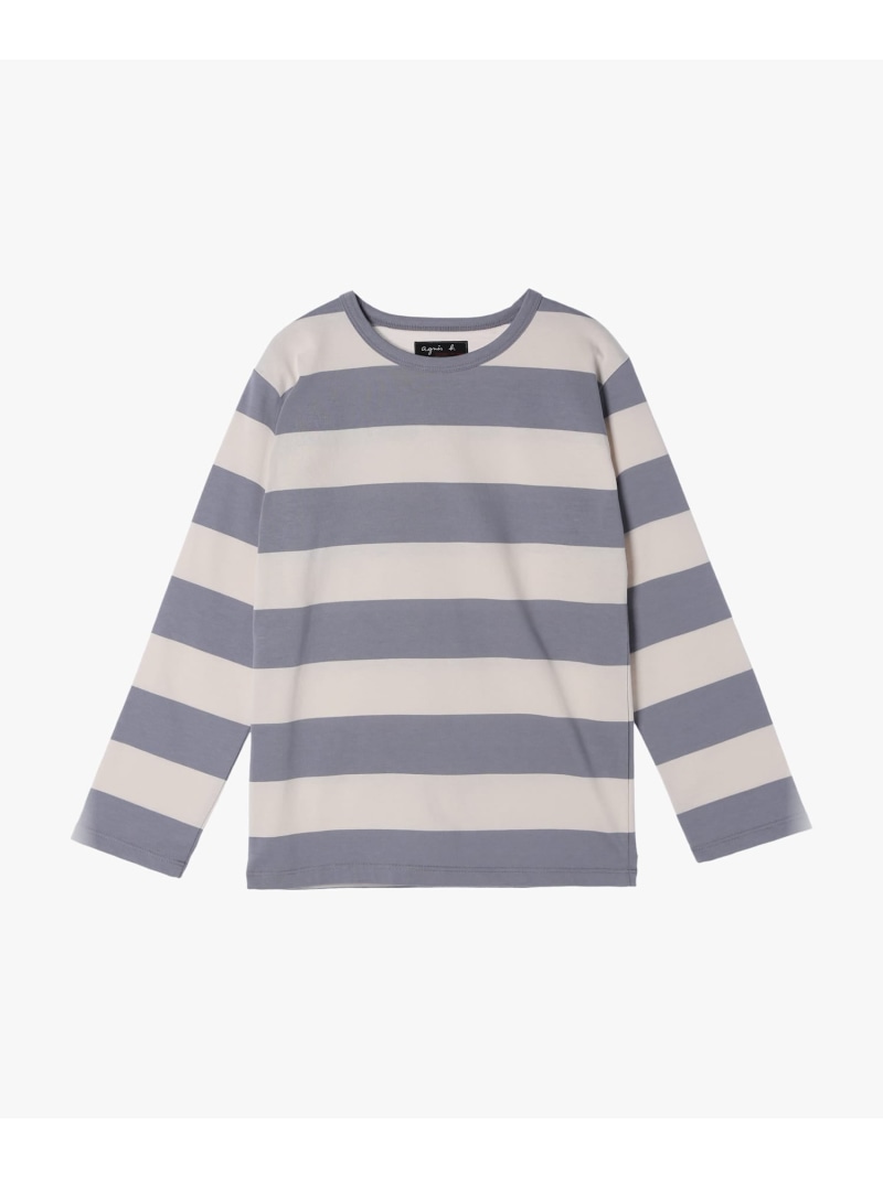 Agnes b（アニエスベー）長袖TシャツコットンTシャツ 3色 メンズ ロゴプリント コットン 長袖 Tシャツ 