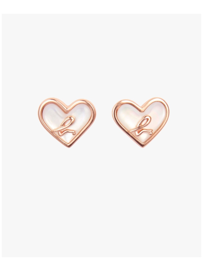 "b."ロゴ ハート パール ピアス "About Love" agnes b. FEMME アニエスベー アクセサリー・腕時計 ピアス ピンク【送料無料】[ Fashion]｜agnes b.