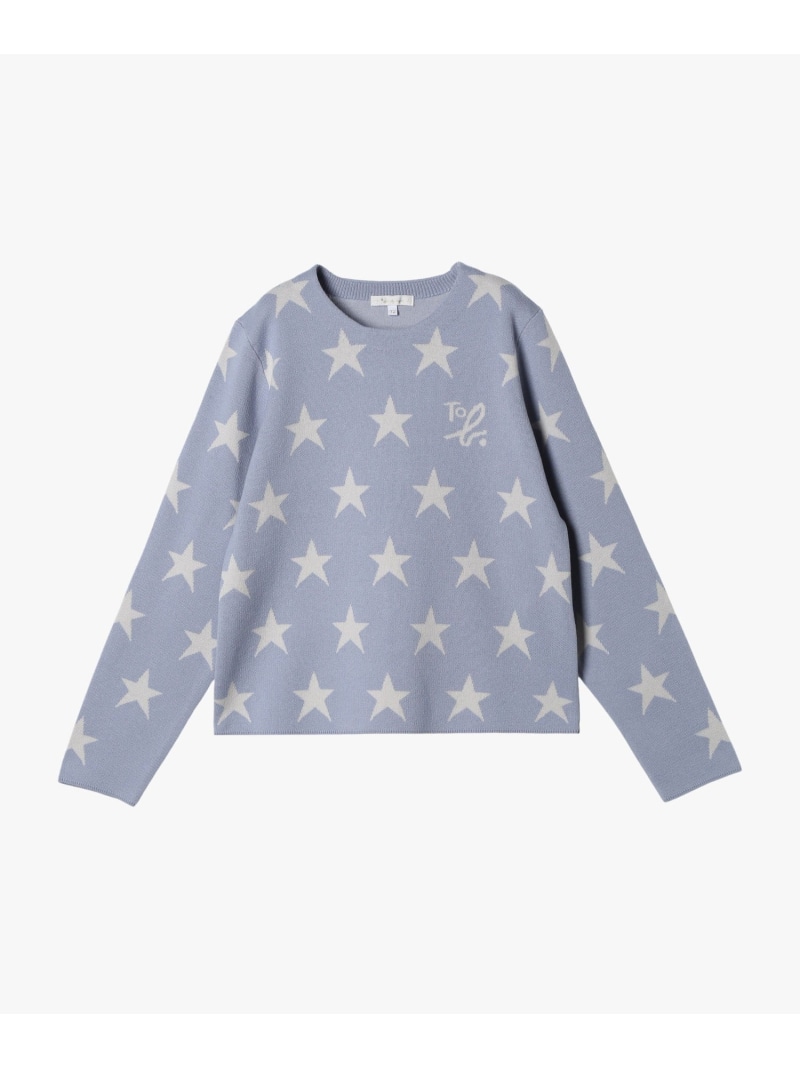 スタージャガードプルオーバー To b. by agnes b. アニエスベー トップス ニット ブルー【送料無料】[ Fashion]
