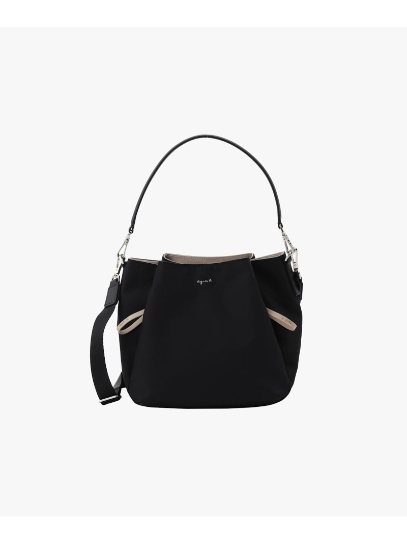 ナイロン 2way トートバッグ "Origami" ABS07-03 agnes b. VOYAGE アニエスベー バッグ トートバッグ ブラック【送料無料】[ Fashion]｜agnes b.