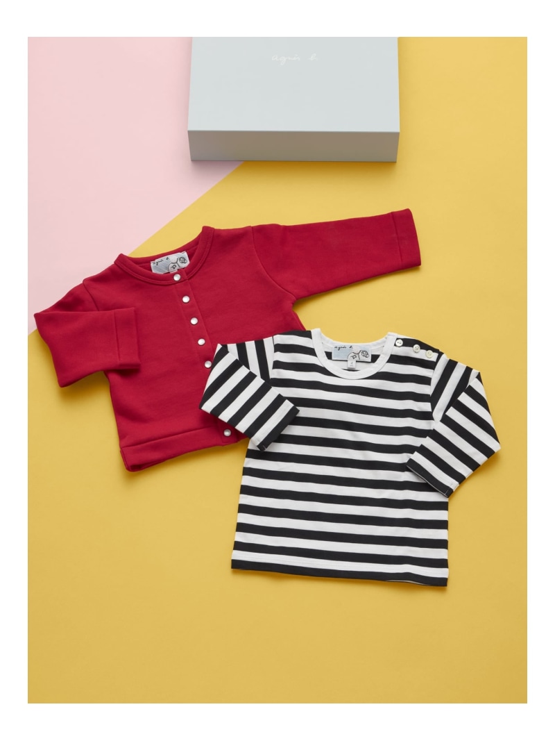 WEB限定 GIFT BOX SET ベビーギフトボックス 2点セット agnes b. ENFANT アニエスベー マタニティウェア・ベビー用品 ベビーギフト レッド【送料無料】[ Fashion]