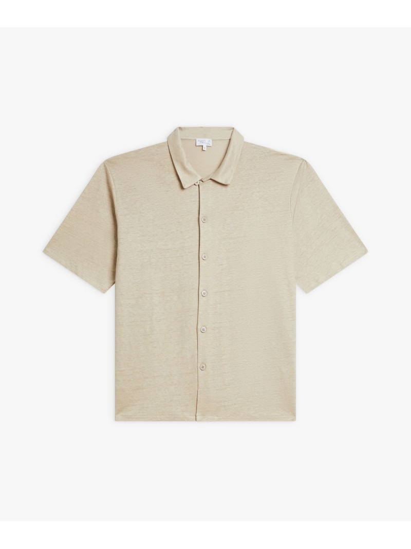 【SALE／50%OFF】JDJ6 CHEMISE ジャージ リネン シャツ agnes b. HOMME アニエスベー トップス シャツ・ブラウス ベージュ【RBA_E】【送料無料】[ Fashion]｜agnes b.