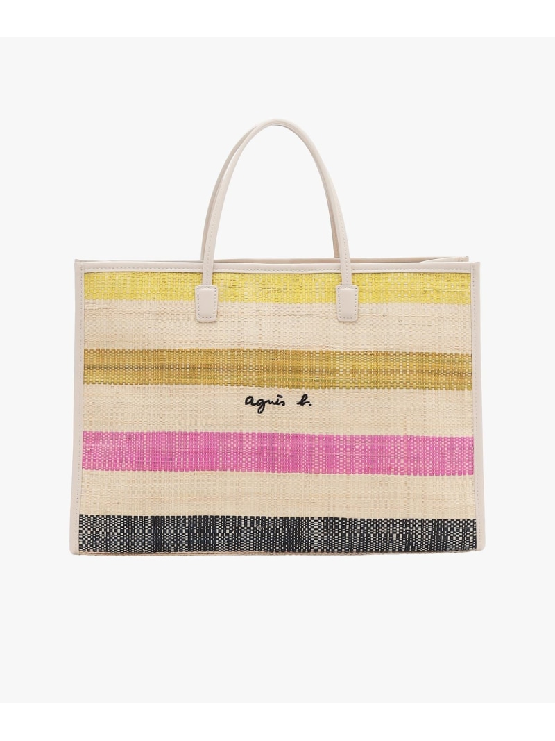 ラフィア ミディアム トートバッグ WAX35-02 agnes b. VOYAGE アニエスベー バッグ トートバッグ ベージュ【送料無料】[ Fashion] 21,087円