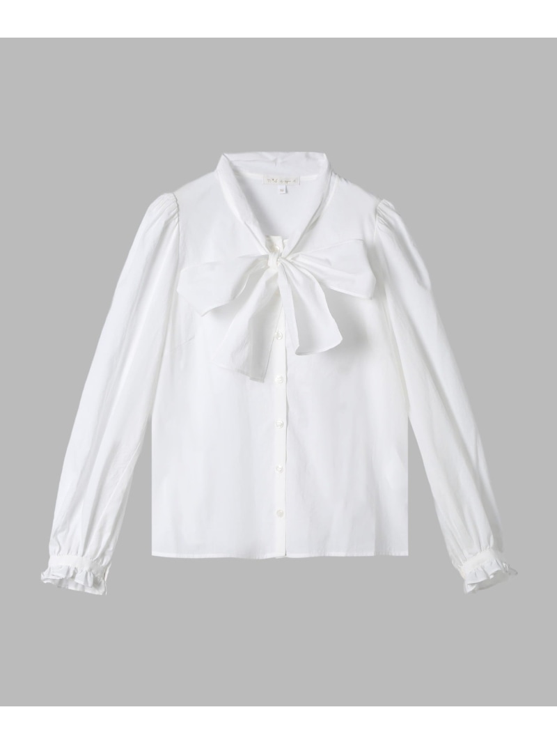 コットン ローン リボンタイ ブラウス To b. by agnes b. アニエスベー トップス シャツ・ブラウス ホワイト【送料無料】[ Fashion]