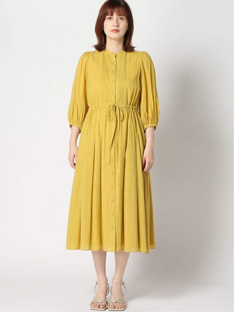 To B By Agnes B W Wo81 ロングワンピース Agnes B アニエスベー ワンピース 長袖ワンピース イエロー ネイビー 送料無料 Rakuten Fashion Psicologosancora Es