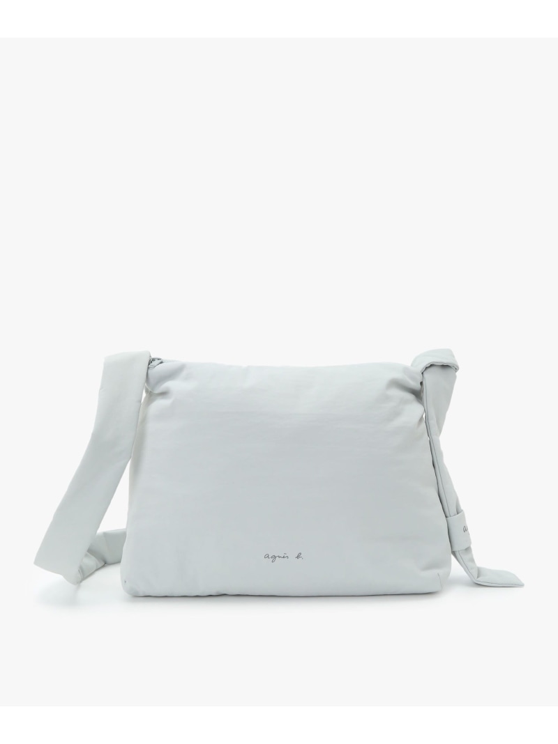 ナイロン ロゴ ショルダーバッグ ABS08ー01 agnes b. VOYAGE アニエスベー バッグ ショルダーバッグ グレー【送料無料】[ Fashion]