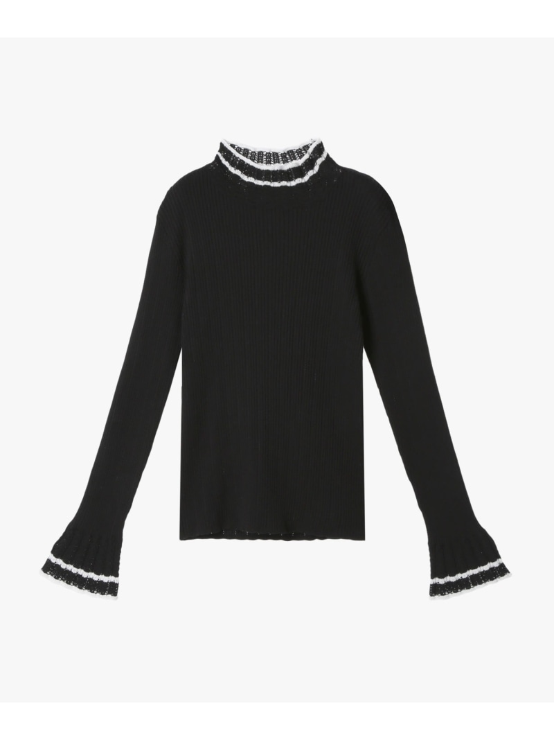 コットン オープンワーク ニット プルオーバー To b. by agnes b. アニエスベー トップス ニット ブラック【送料無料】[ Fashion]