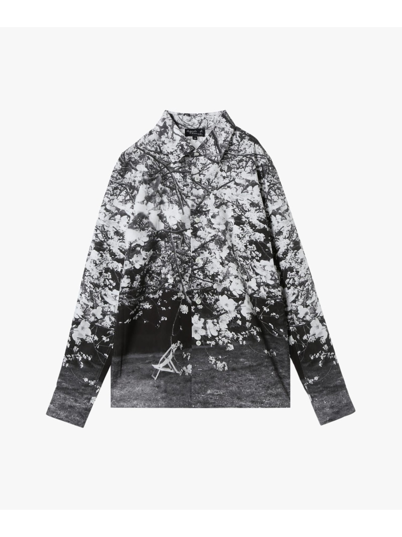 【SALE／46%OFF】【by R 限定品】agnes b. フォトプリント コットン 長袖 ブラウス agnes b. FEMME アニエスベー トップス シャツ・ブラウス【RBA_E】【送料無料】[ Fashion]｜agnes b. 18,212円