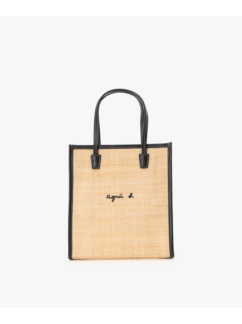 ラフィア スモール トートバッグ (WAX35-01) agnes b. VOYAGE アニエスベー バッグ トートバッグ ホワイト【送料無料】[ Fashion]｜agnes b.