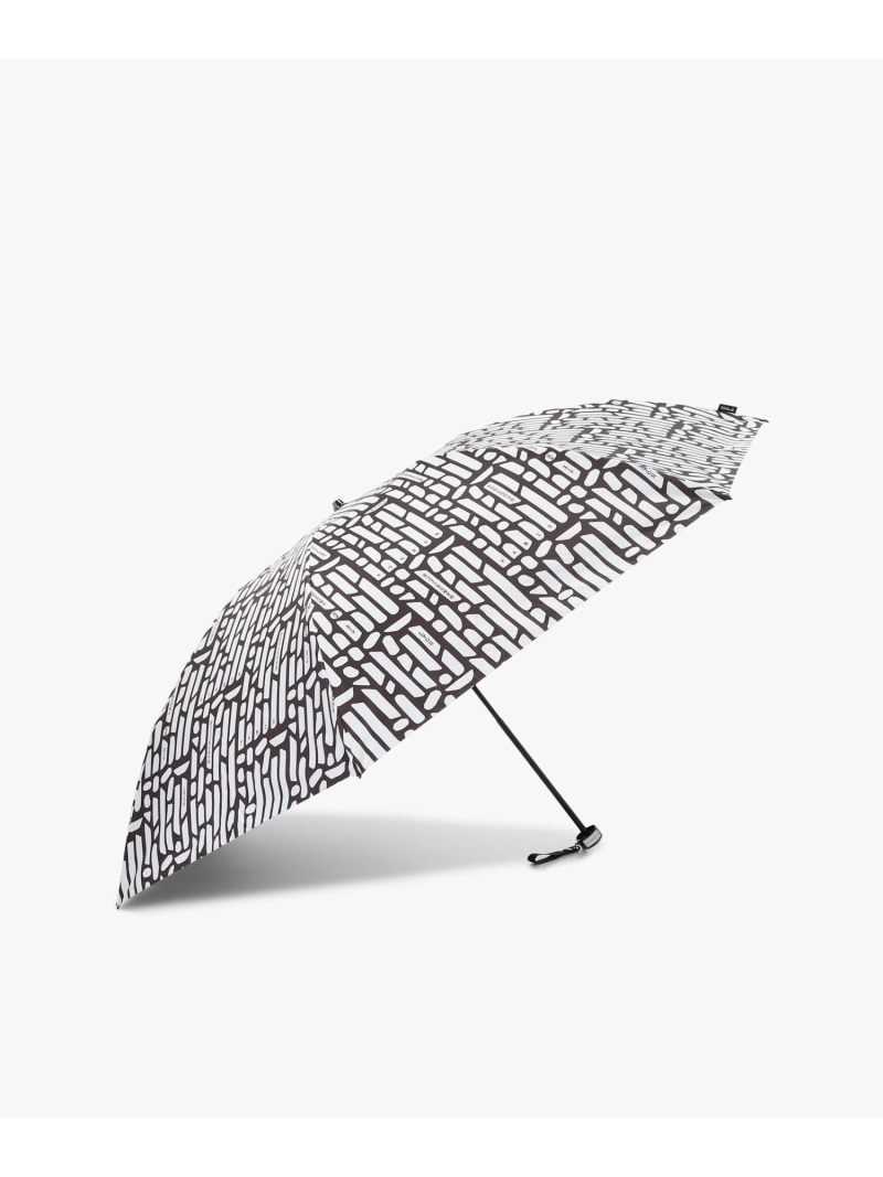 アニエス・ベー雨具雷模様傘 白黒 2本セット agnes b.(アニエスベー) 手描き文字柄プリント雨傘（長傘