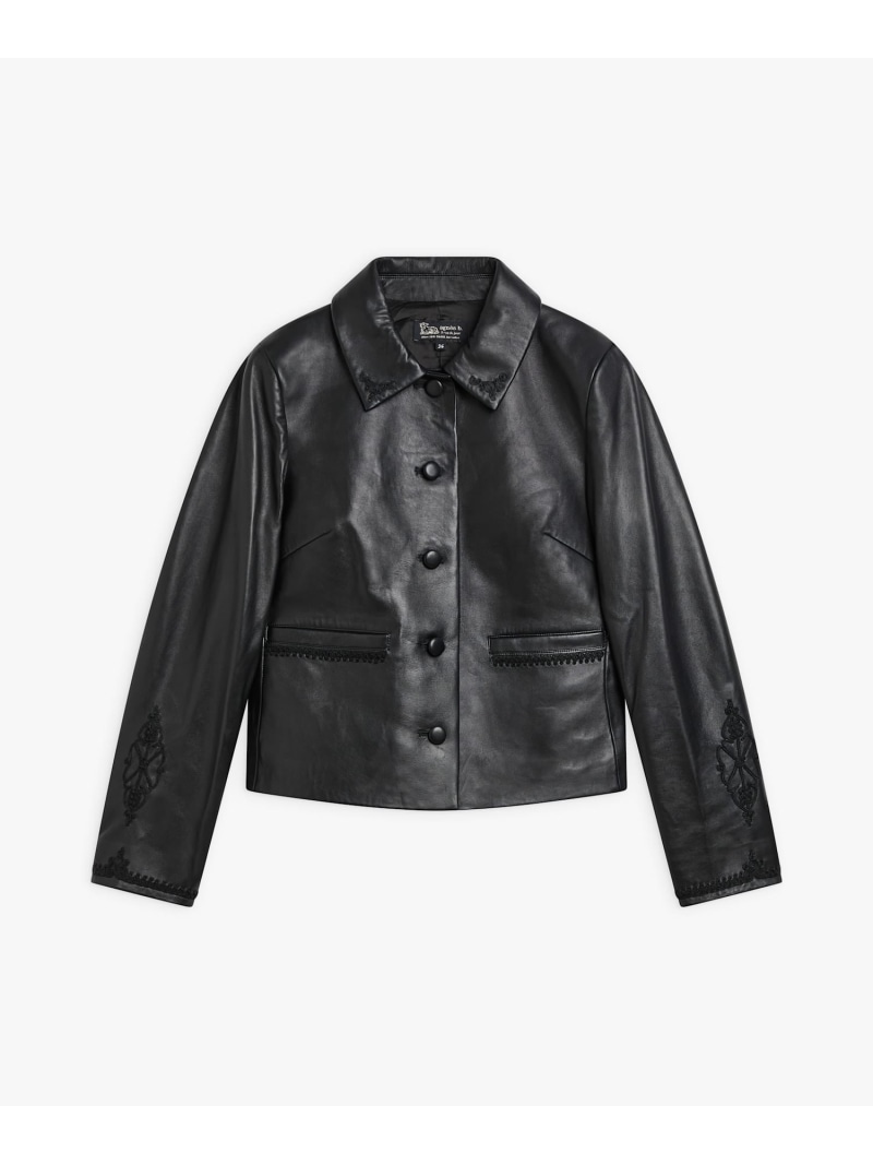 To b by agnes b/アニエスベー 羊革ジャケット 38 約6万円 楽天市場】agnes b. アニエスベー レザージャケット 38 ブラック 羊革