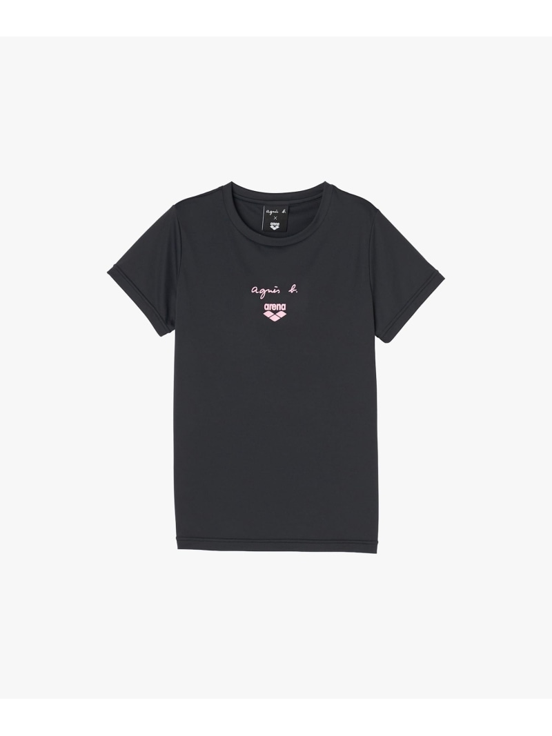 agnes b. x arena Tシャツ agnes b. FEMME アニエスベー トップス カットソー・Tシャツ ブラック【送料無料】[ Fashion]