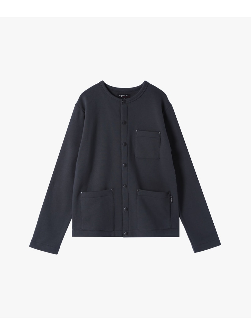 楽天市場】CU32 CARDIGAN レザーカーディガンプレッション agnes b