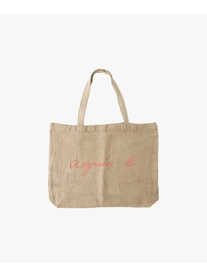 ロゴ リネン コットン キャンバス トートバッグ \