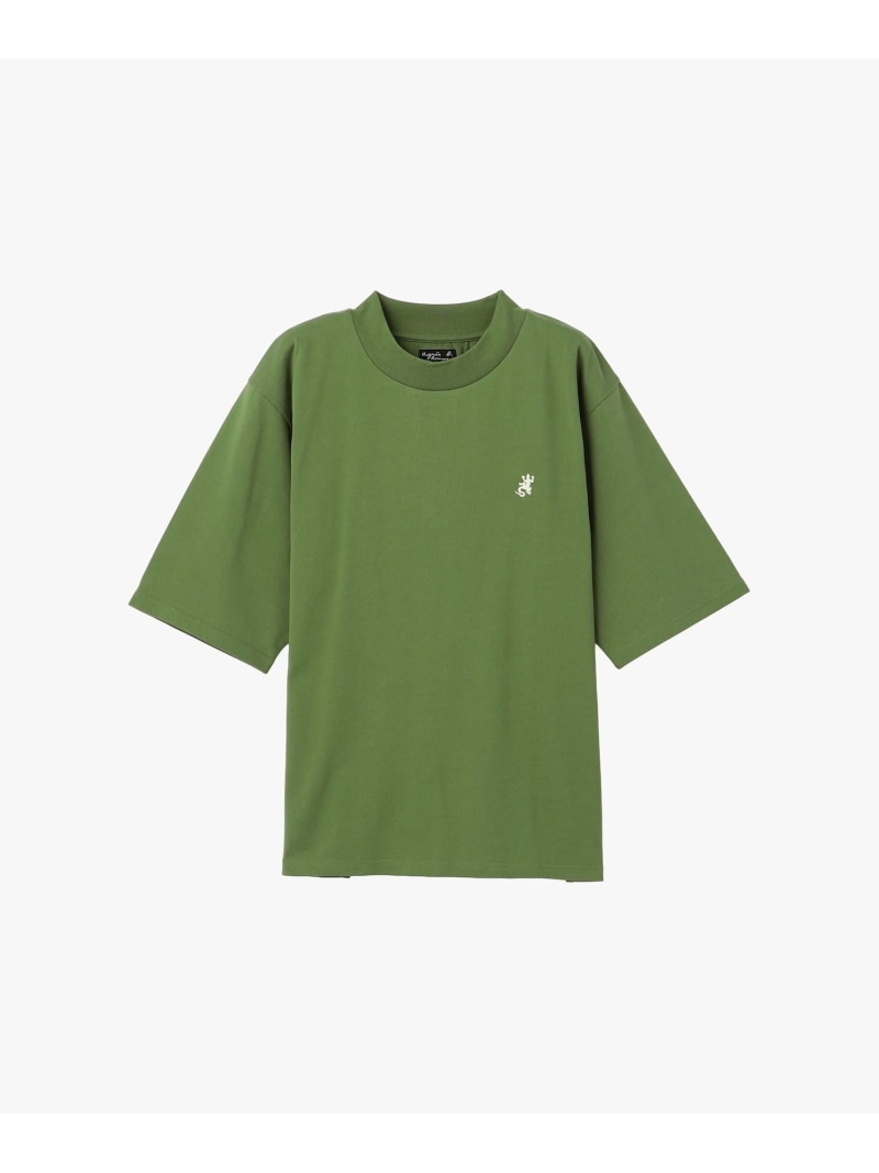 メンズ 刺繍 コットン 半袖 Tシャツ \"Lezard\" agnes b. HOMME アニエスベー トップス カットソー・Tシャツ グリーン【送料無料】[ Fashion]