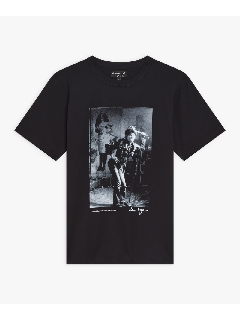 SES9 TS アーティストTシャツ Godlis agnes b. FEMME アニエスベー トップス カットソー・Tシャツ ブラック【送料無料】[ Fashion]