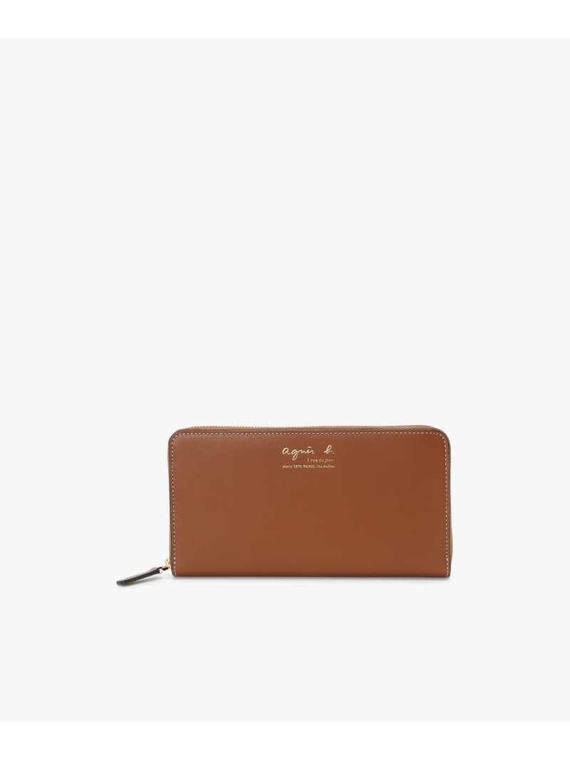 レザー ラウンドジップ ロングウォレット ZAW01-02 agnes b. VOYAGE アニエスベー 財布・ポーチ・ケース 財布 ブラウン【送料無料】[ Fashion]
