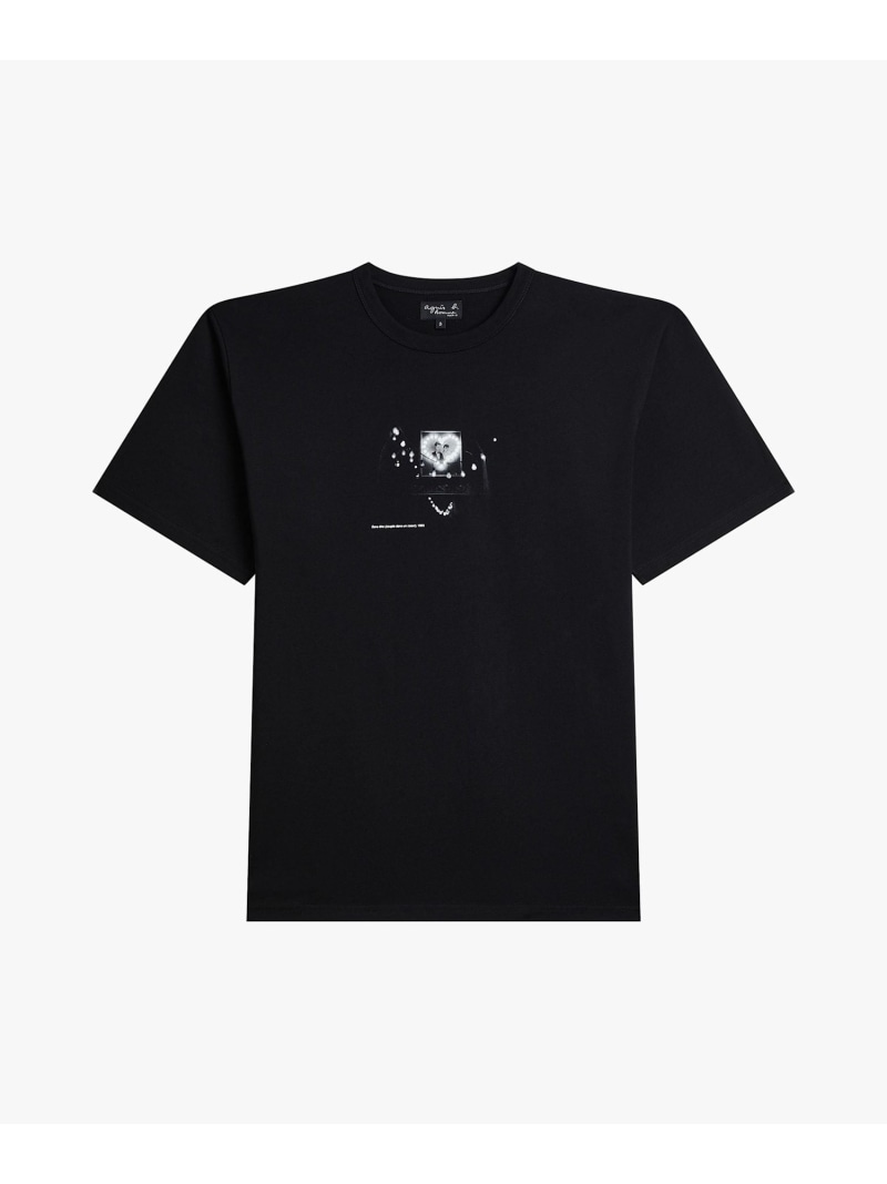 メンズ プリント コットン 半袖 アーティスト Tシャツ \