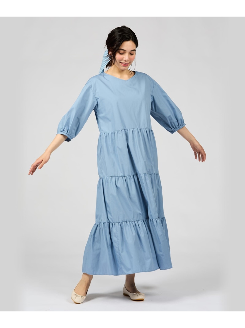 【楽天市場】【SALE／50OFF】WR01 DRESS ティアードカラードレス To b. by agnes b. アニエスベー