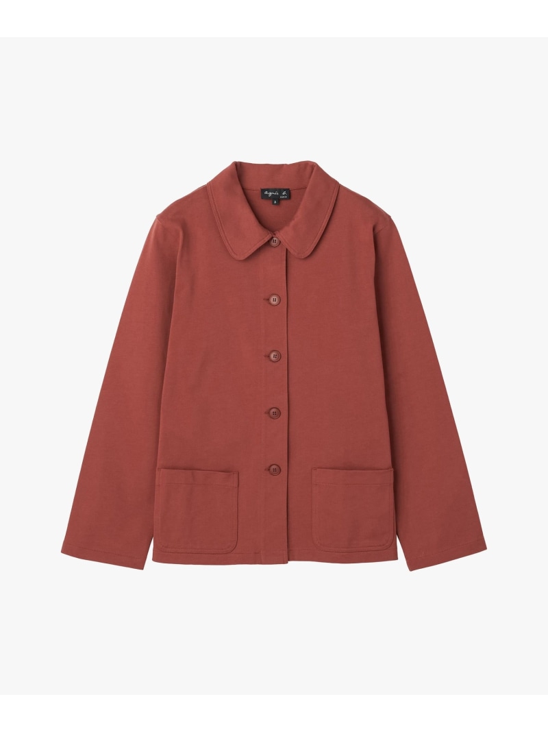 【SALE／55%OFF】コットン ジャージー 長袖 ジャケット "Mandarin" agnes b. FEMME アニエスベー ジャケット・アウター テーラードジャケット・ブレザー ブラウン【RBA_E】【送料無料】[ Fashion]｜agnes b.