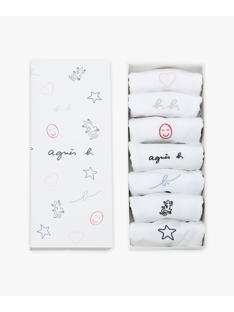 もの言う花 冷コーニック 刺しゅう スタイ 差し上げ物書き割り agnes b. ENFANT アニエスベー マタニティウェア・ベビー装置 余分の物のもの言う花グッズ【貨物輸送無料】[ Fashion]