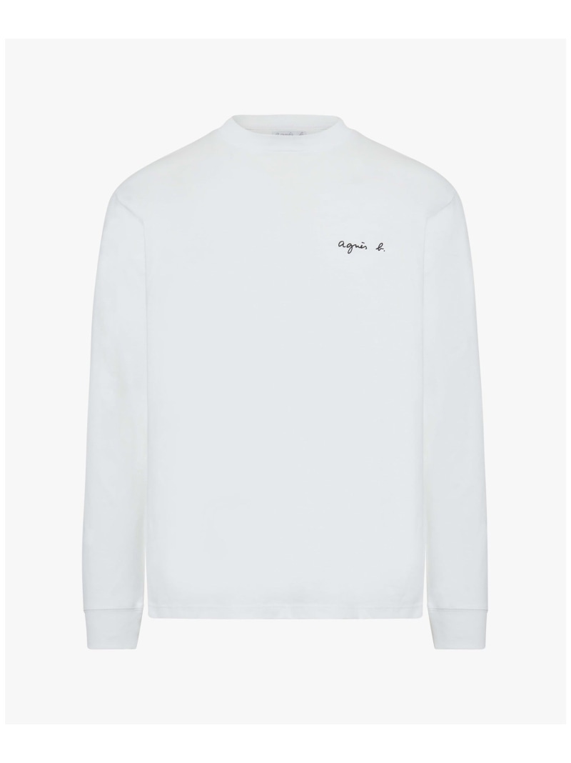 ロゴ コットン 長袖 Tシャツ "Christof" agnes b. HOMME アニエスベー トップス カットソー・Tシャツ ホワイト【送料無料】[ Fashion]｜agnes b.