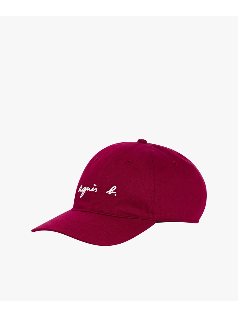 メンズ ロゴ刺繍 コットン キャップ agnes b. HOMME アニエスベー 帽子 キャップ レッド【送料無料】[ Fashion]