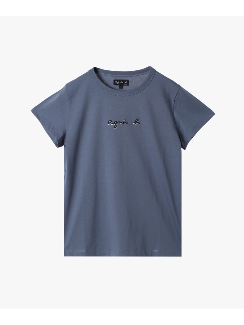 ロゴ刺繍 コットン 半袖 Tシャツ \