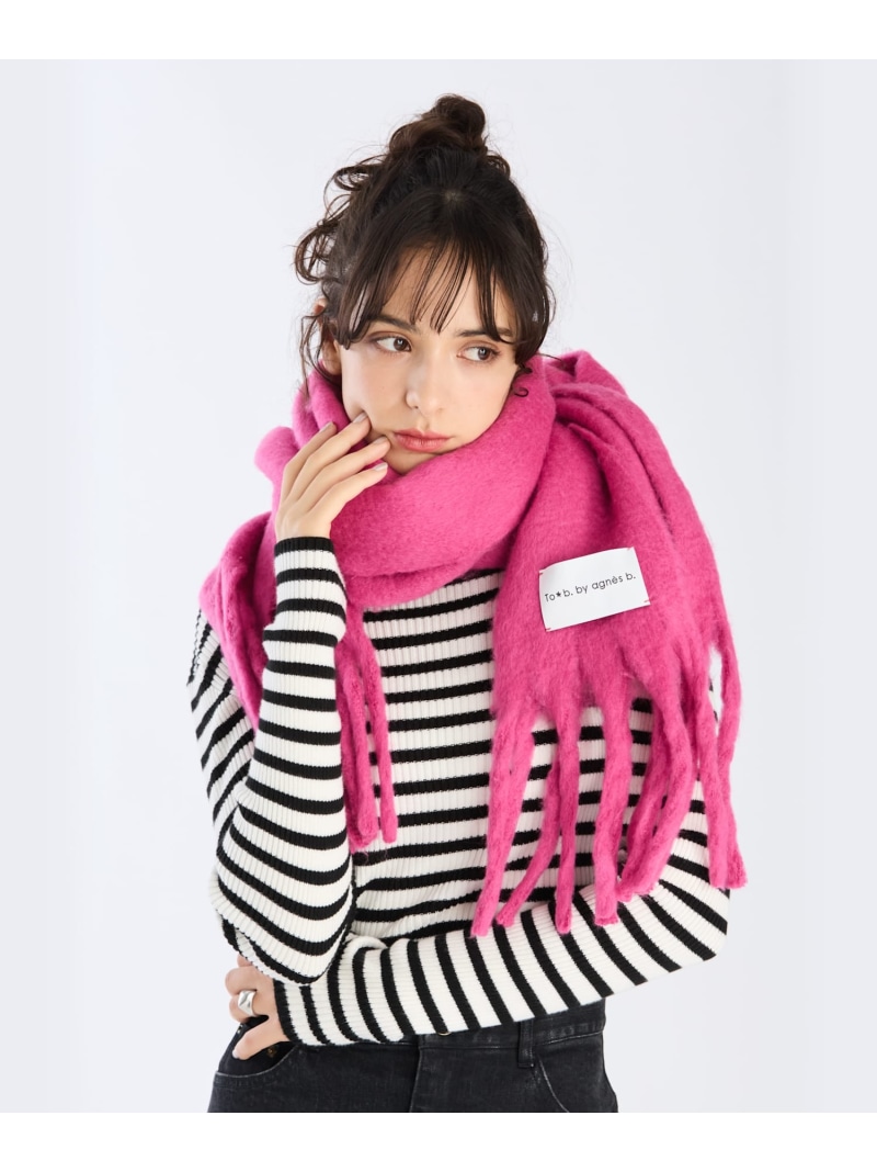 楽天市場】ウールカシミヤ混ストール To b. by agnes b. アニエスベー