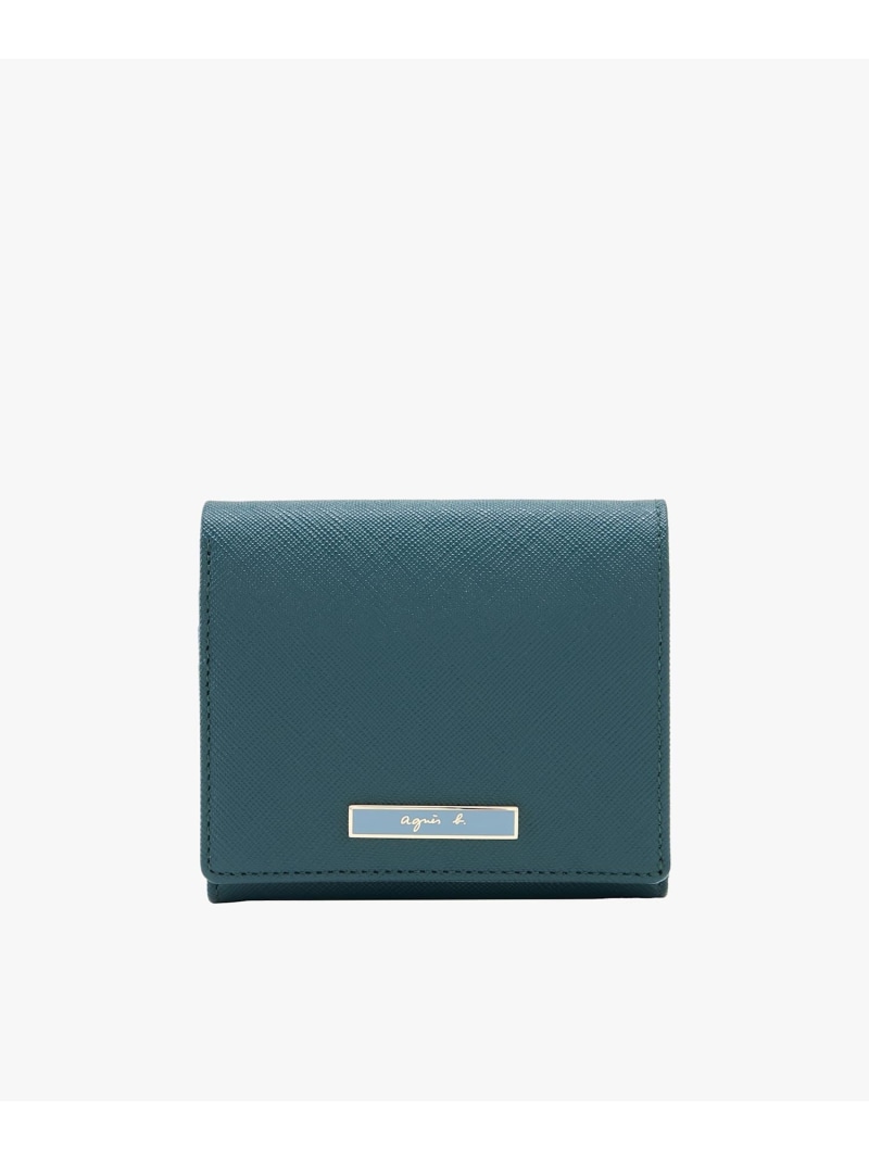 レザー 二つ折り ウォレット "Erika" QAW05-01 agnes b. VOYAGE アニエスベー 財布・ポーチ・ケース 財布 グリーン【送料無料】[ Fashion]｜agnes b.