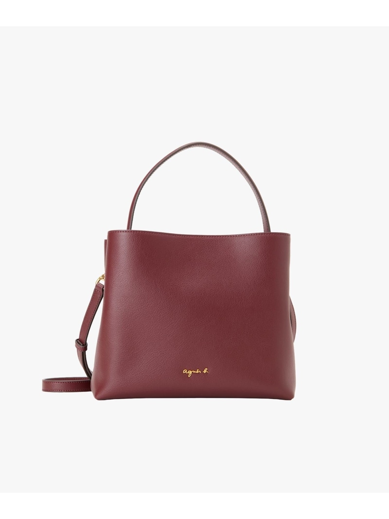 レザー 2way ミディアム トートバッグ "Christelle" ABS01-01 agnes b. VOYAGE アニエスベー バッグ トートバッグ レッド【送料無料】[ Fashion]｜agnes b.