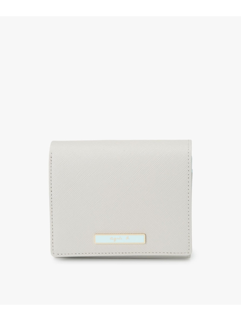 レザー 二つ折り ウォレット "Erika" QAW05-01 agnes b. VOYAGE アニエスベー 財布・ポーチ・ケース 財布 グレー【送料無料】[ Fashion]｜agnes b.