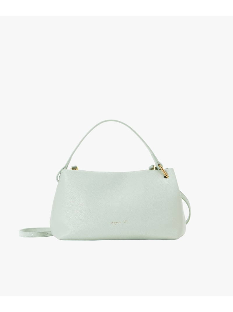 レザー 2way スモール ショルダーバッグ "Zoe" ZAS05-03 agnes b. VOYAGE アニエスベー バッグ ショルダーバッグ ブルー【送料無料】[ Fashion]｜agnes b.