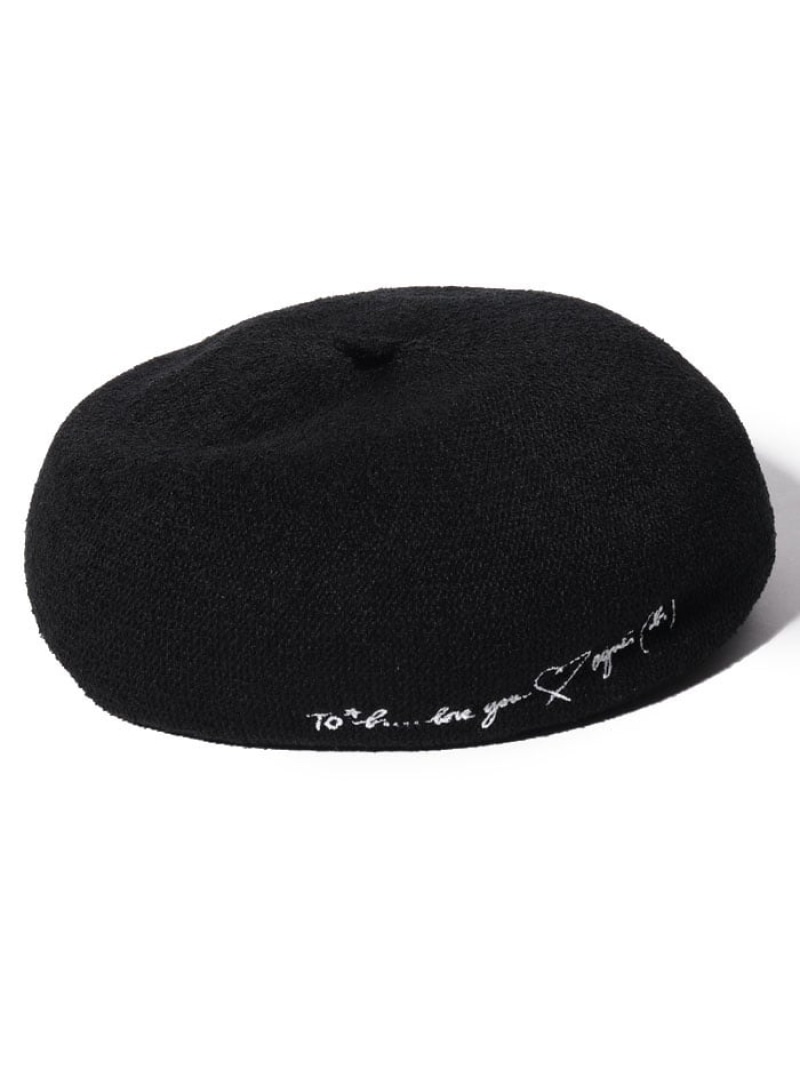 美品】アニエスベー ベレー帽 ブラック-connectedremag.com