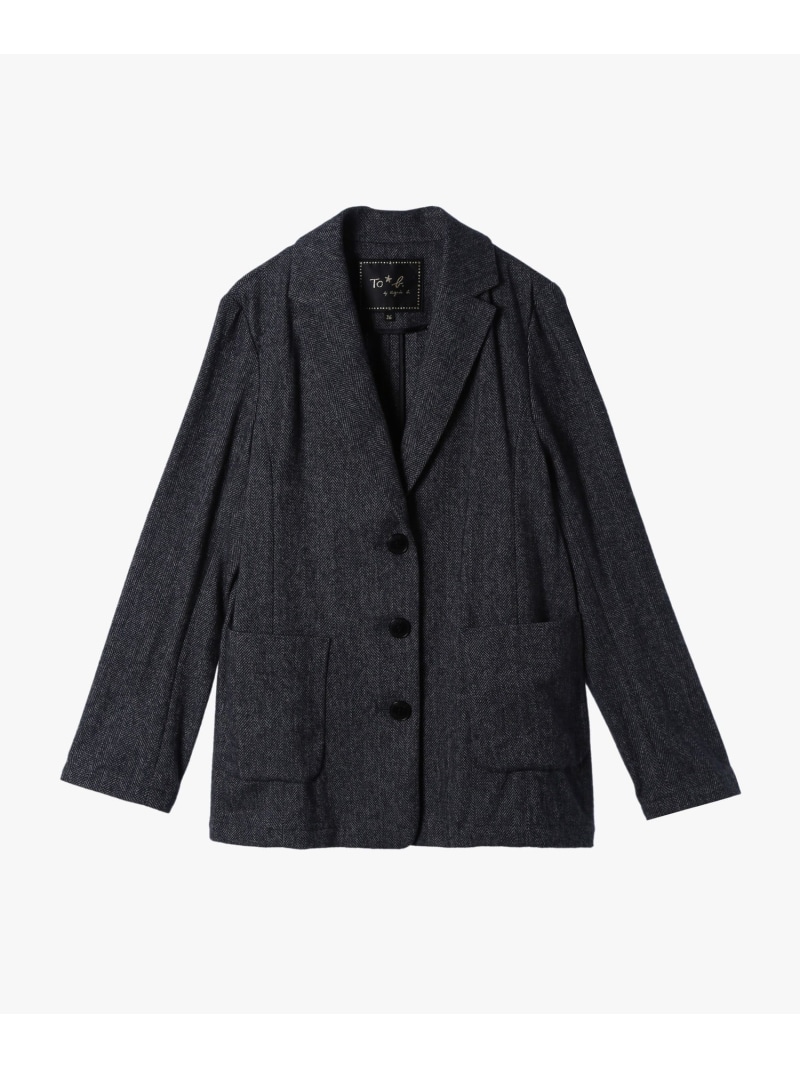 【SALE／40%OFF】【Outlet】綿織物 ツィード テーラードジャケット To b. by agnes b. アニエスベー ジャケット・アウター テーラードジャケット・ブレザー 黒いこと【RBA_E】【貨物輸送無料】[ Fashion]