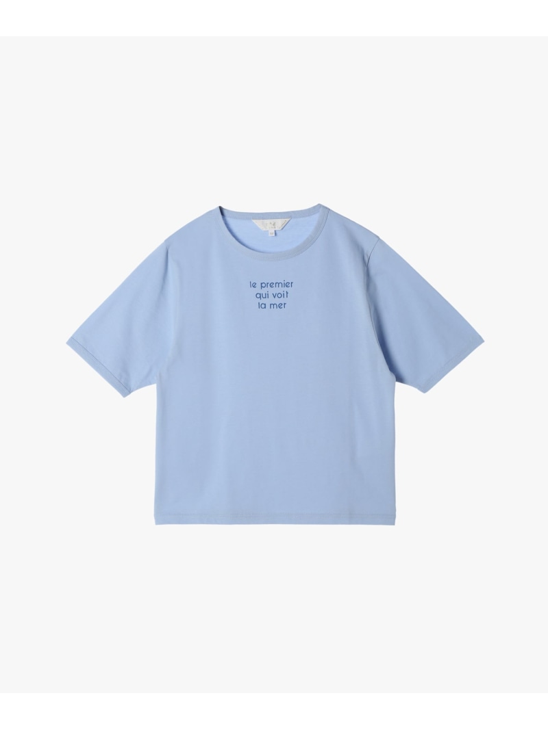 アニエス agnesb ピンク カットソー タグ付き コットン フレンチ agnes b.｜ロゴ ボーイズシルエット Tシャツ | Rakuten Fashion