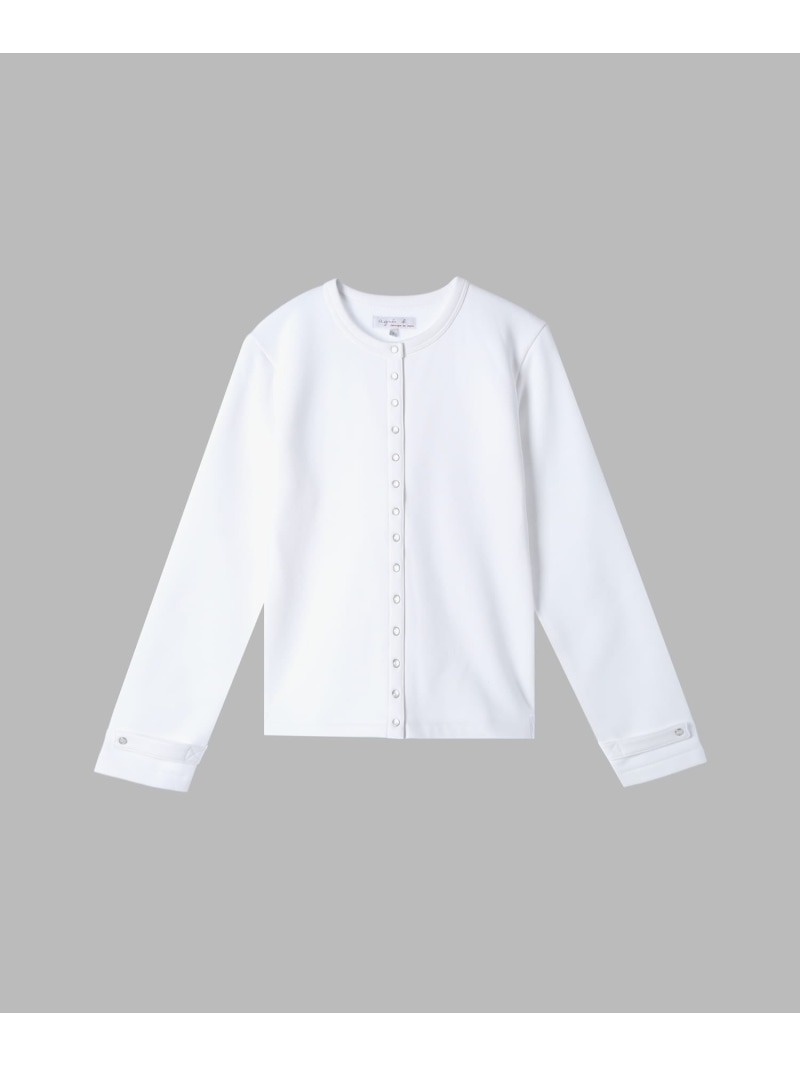 楽天市場】コットン メルトン 長袖 カーディガンプレッション 