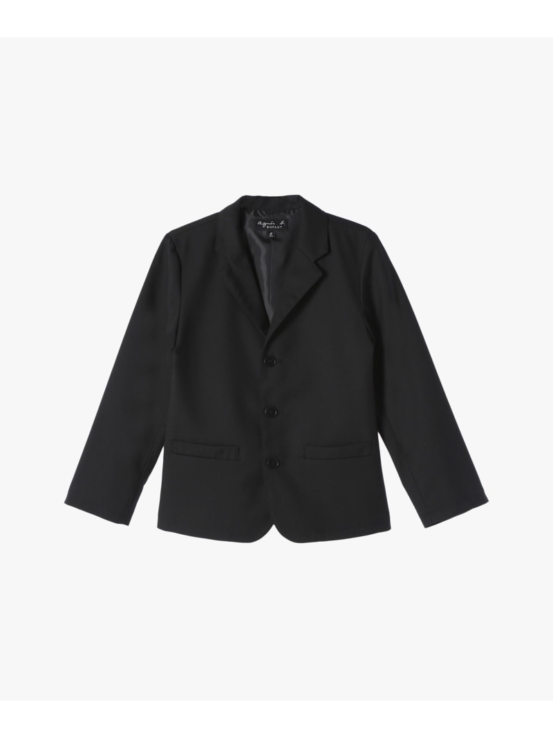 UU51 E VESTE キッズ ジャケット agnes b. ENFANT アニエスベー ジャケット・アウター テーラードジャケット・ブレザー ブラック【送料無料】[ Fashion]