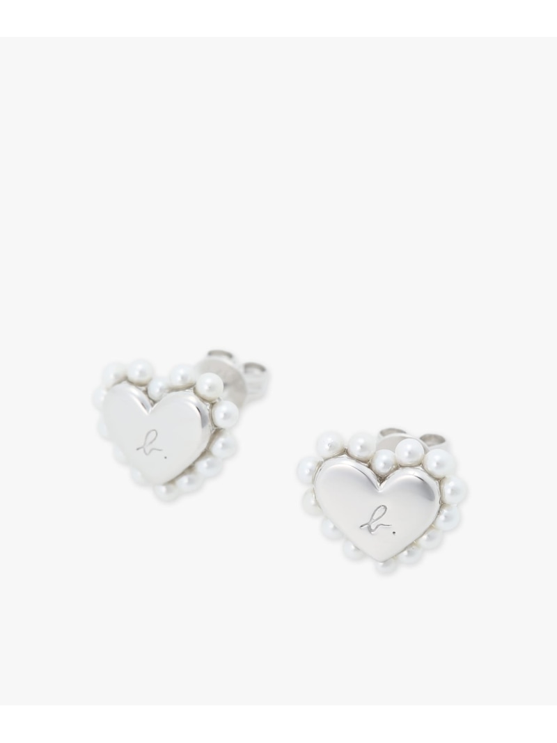 ハート パール スタッド ピアス "Timeless Love" agnes b. FEMME アニエスベー アクセサリー・腕時計 ピアス シルバー【送料無料】[ Fashion]｜agnes b.