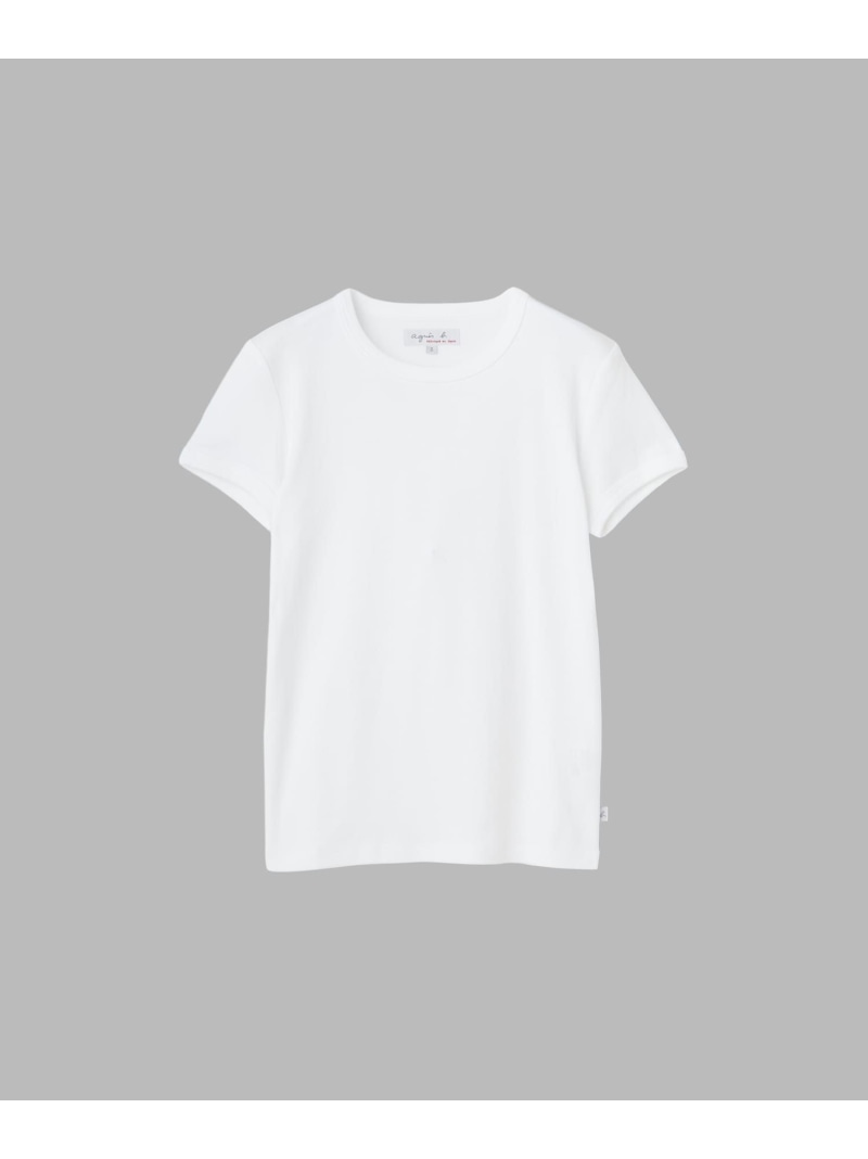 コットン 半袖Tシャツ "Be Top" agnes b. FEMME アニエスベー トップス カットソー・Tシャツ ホワイト【送料無料】[ Fashion]｜agnes b.